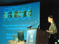 Wendy als spreekster op een symposium